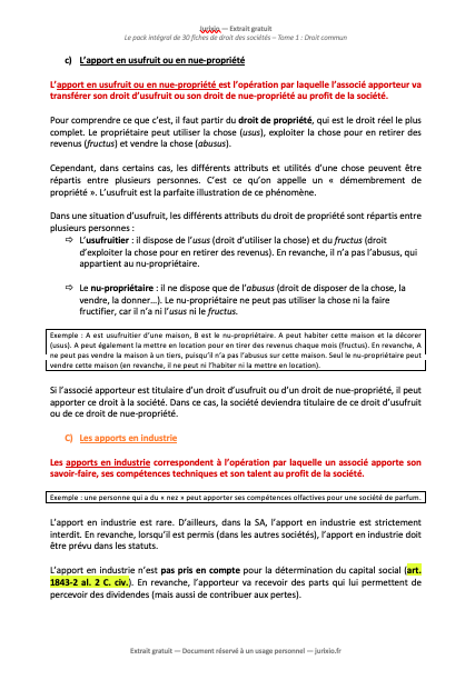 Fiches de droit des sociétés (2026) - Le pack intégral de 30 fiches 4 fiches droit des sociétés 4