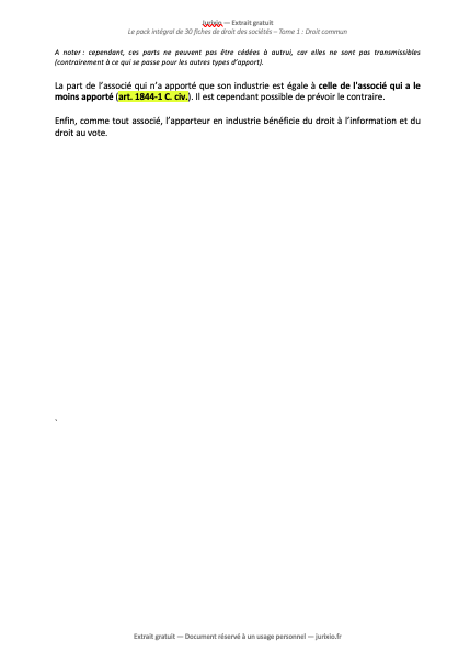 Fiches de droit des sociétés (2026) - Le pack intégral de 30 fiches 5 fiches droit des sociétés 5