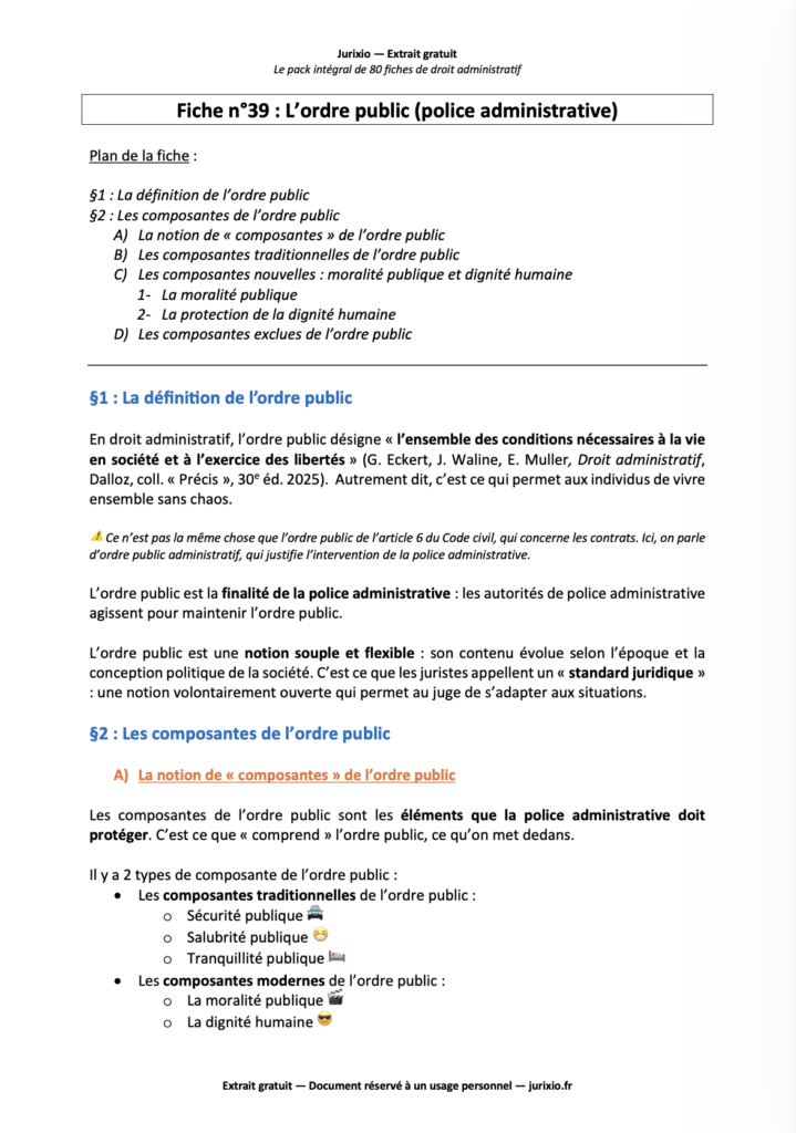 Fiches de droit administratif S1&S2 (2026) - Le pack intégral de 80 fiches 1 Fiches droit administratif jurixio 3