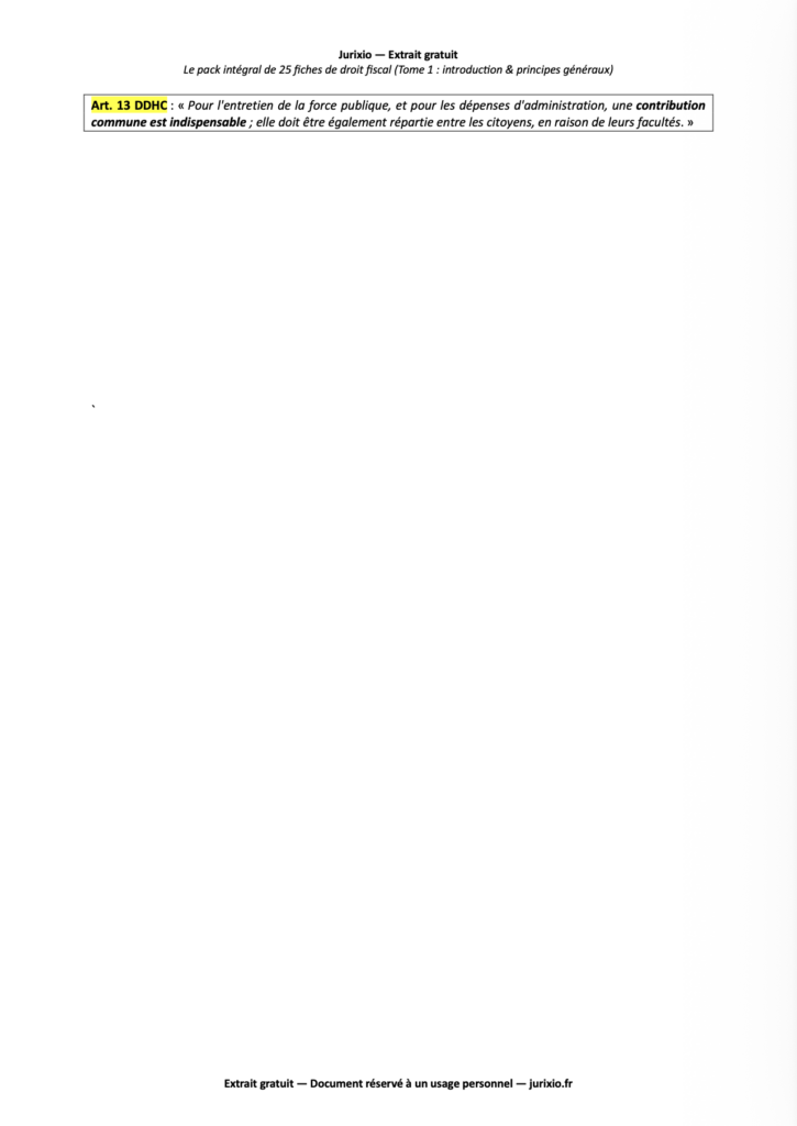 Fiches de droit fiscal - Tome 1 - Principes généraux (2026) - Le pack intégral de 25 fiches 3 droit fiscal fiches 3
