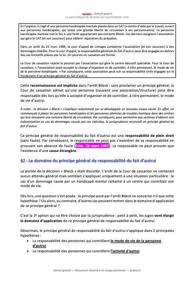 Fiches de responsabilité civile (2026) - Le pack intégral de 30 fiches 2 fiches de responsabilite civile jurixio 12