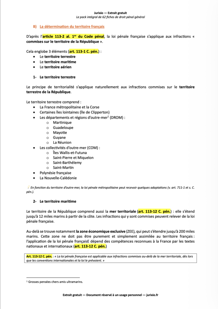 Fiches de droit pénal général 2 fiches droit penal general extrait