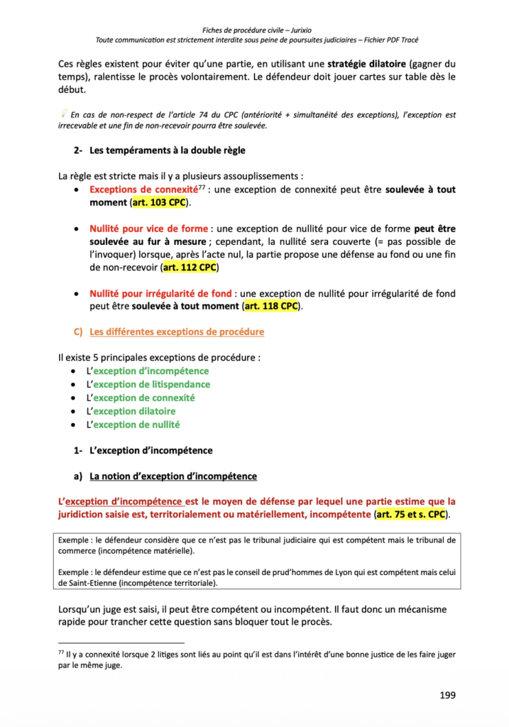 Fiches de procédure civile (2026) - Le pack intégral de 78 fiches 3 fiches procedure civile jurixio 3 1