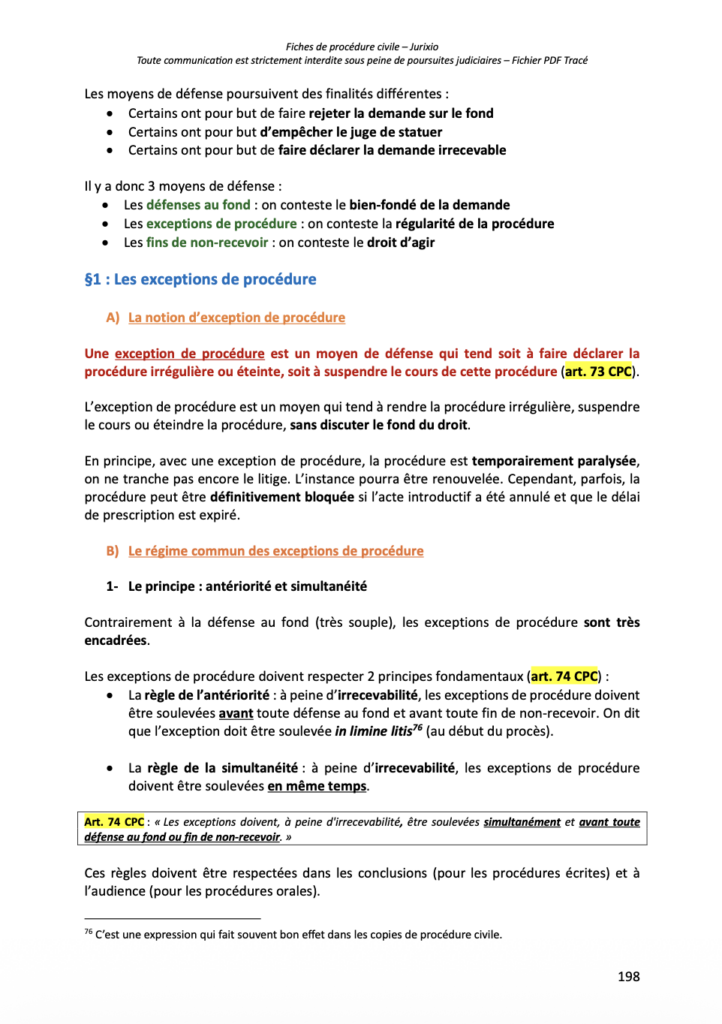 Fiches de procédure civile (2026) - Le pack intégral de 78 fiches 2 fiches procedure civile jurixio