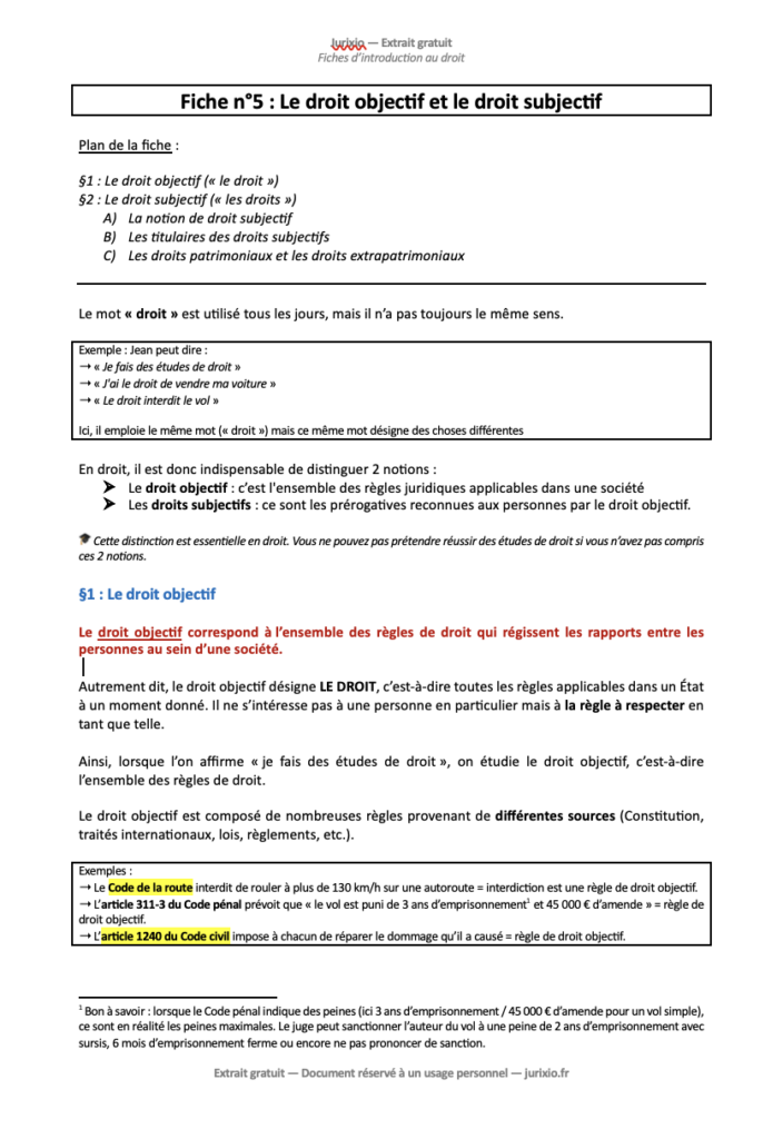 Fiches d'introduction au droit (2026) - Le pack intégral de 43 fiches 1 introduction droit 1