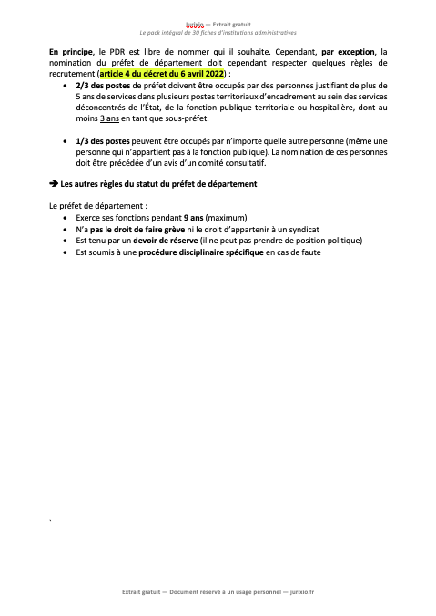 Fiches institutions administratives (2026) - Le pack intégral de 30 fiches 3 Institutions administratives 1 fiches jurixio 1