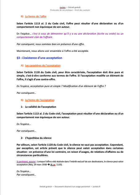 Protocoles de cas pratique en droit des contrats 3 protocoles cas pratique droit des contrats