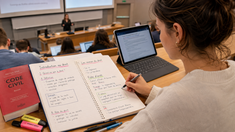 Comment prendre ses notes en cours de droit et en amphi ? Jurixio